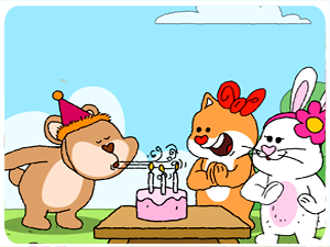 Wish a happy birthday with this animated ecard that kids will love